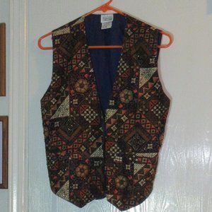 HALSEY Fancy Lined Beaded Top Vest Medium